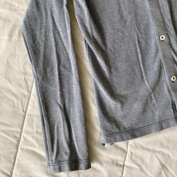 Nordstrom 100% Cotton Textured Long Sleeve Button Up Shirt Size 8/10 - Picture 9 of 14